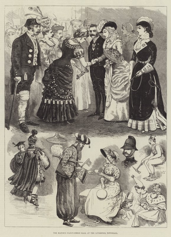 Pormestarin Fancy-Dress Ball Liverpool Townhall tekijältä Alfred Courbould