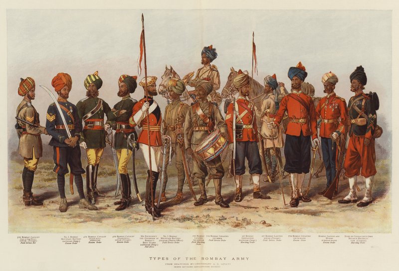 Bombayn armeijan tyypit tekijältä Alfred Crowdy Lovett