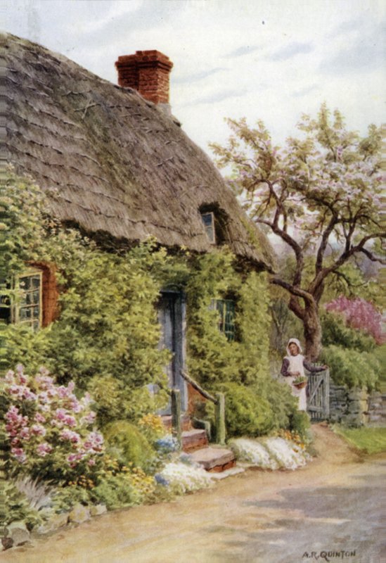 Mökin ovi, Elmley Castle, Worcester tekijältä Alfred Robert Quinton