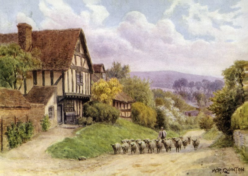 Cropthorne, lähellä Eveshamia, Worcester tekijältä Alfred Robert Quinton