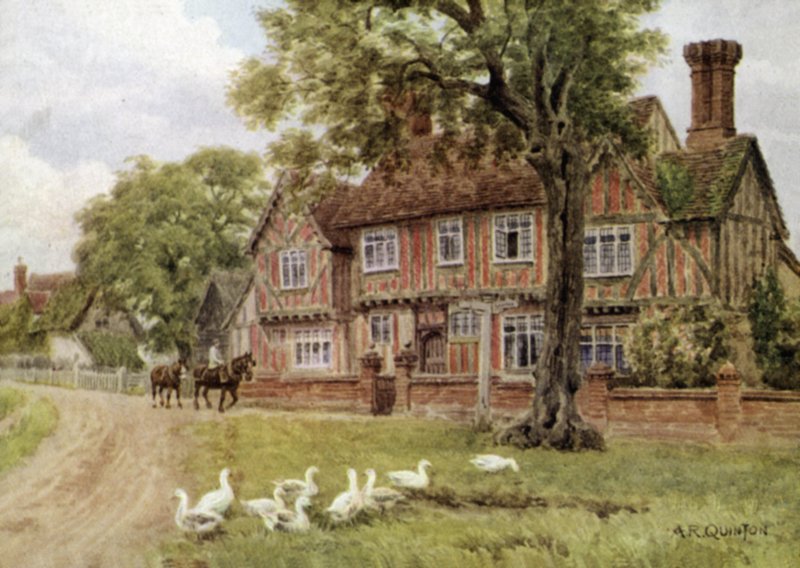 Maalaistalo, Brent Eleigh, Suffolk tekijältä Alfred Robert Quinton