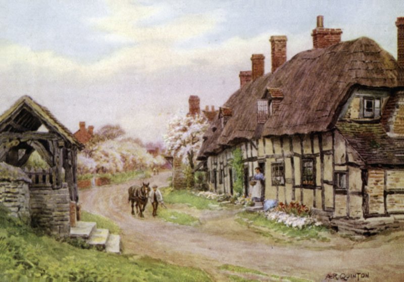Kirkon portti, Welford-on-Avon, Gloucester tekijältä Alfred Robert Quinton