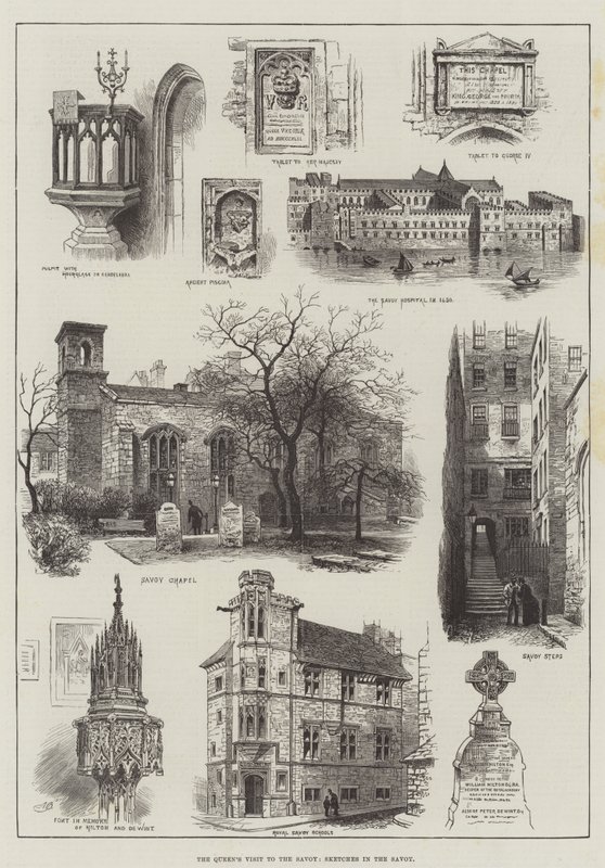 Kuningattaren vierailu Savoyssa, Sketches in the Savoy tekijältä Alfred Robert Quinton