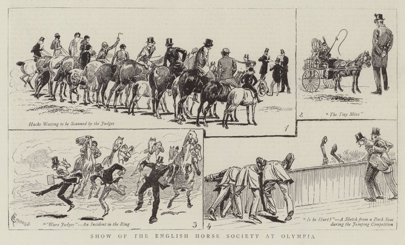 Englannin hevosseuran esitys Olympiassa tekijältä Alfred Chantrey Corbould