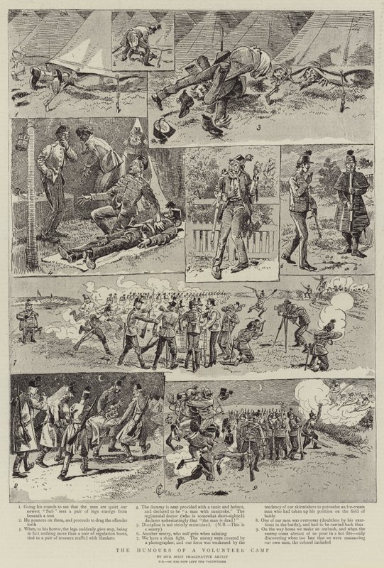 Vapaaehtoisleirin huumoria tekijältä Alfred Chantrey Corbould