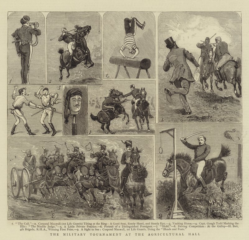 Armeijaturnaus maataloushallissa tekijältä Alfred Chantrey Corbould