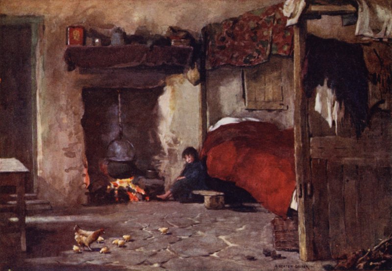 Mökin sisustus, Achill-saari tekijältä Alfred Heaton Cooper