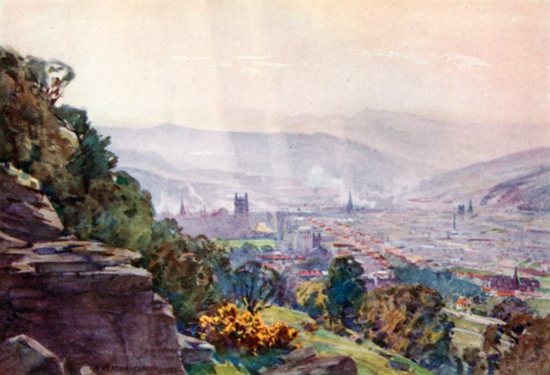 Kylpyamme, Hampton Rocks (väri litho) tekijältä Alfred Heaton Cooper