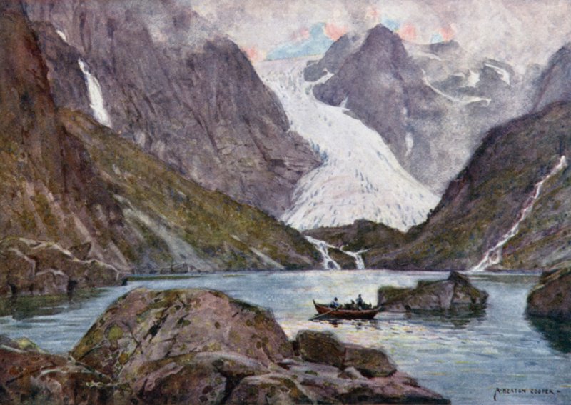 Bondhusin jäätikkö, Hardanger Fjord tekijältä Alfred Heaton Cooper