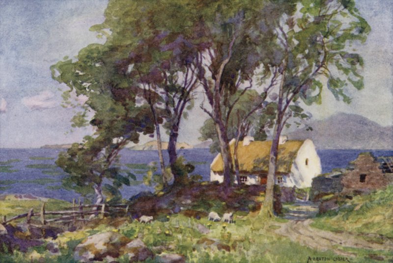 Mökki meren rannalla, Renvyle tekijältä Alfred Heaton Cooper