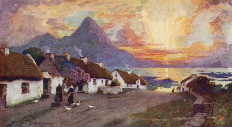 Croagh Patrick ja Clew Bay, Westport, Galwayn kreivikunta tekijältä Alfred Heaton Cooper