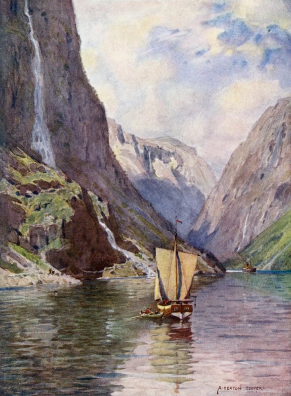 Gudvangen, Sogne Fjord tekijältä Alfred Heaton Cooper