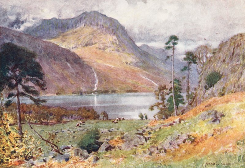 Lake District: Head of Buttermere (värilitro): Head of Buttermere (värilitro) tekijältä Alfred Heaton Cooper
