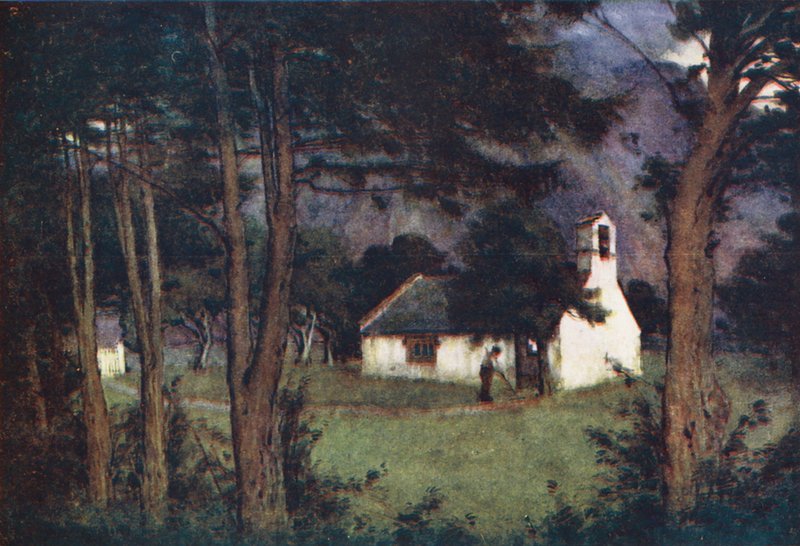 Lake District: Wastdalehead Church (värilitro). tekijältä Alfred Heaton Cooper
