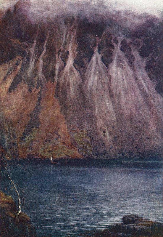 Lake District: Wastwater Screes (värilitro). tekijältä Alfred Heaton Cooper