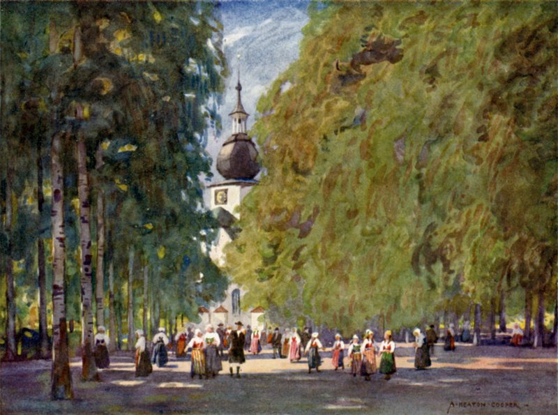 Leksandin kirkko tekijältä Alfred Heaton Cooper