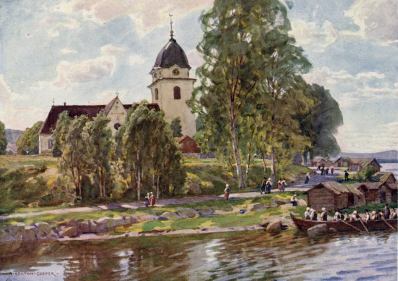 Sunnuntai Rattvikissa, Dalecarlia tekijältä Alfred Heaton Cooper