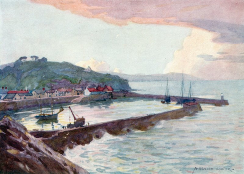 Watchet Harbor (väri litho) tekijältä Alfred Heaton Cooper