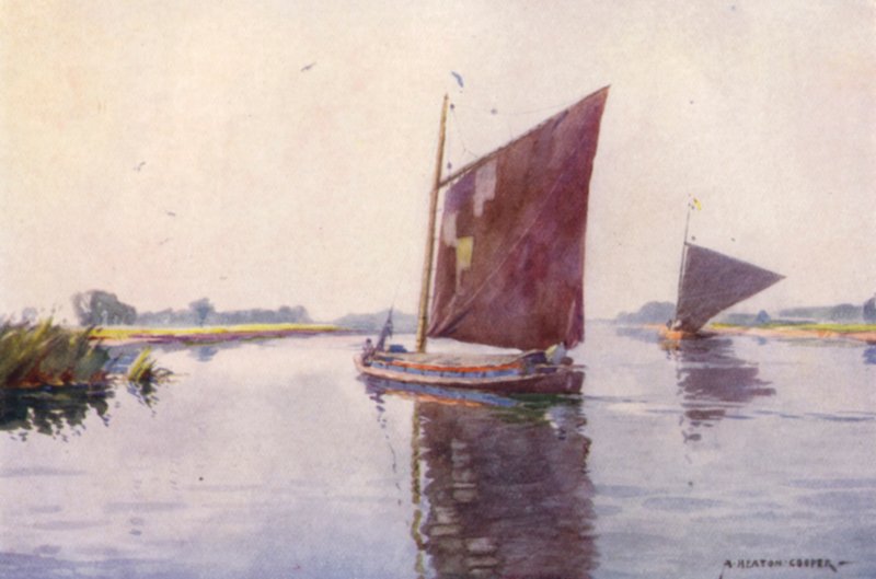 Wherries Waveneyllä, Suffolk tekijältä Alfred Heaton Cooper