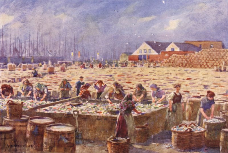 Yarmouth, Norfolk, Herring Harvest tekijältä Alfred Heaton Cooper