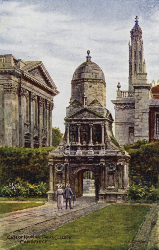 Cambridge: Gate of Honour, Caius College (väri litho) tekijältä Alfred Robert Quinton