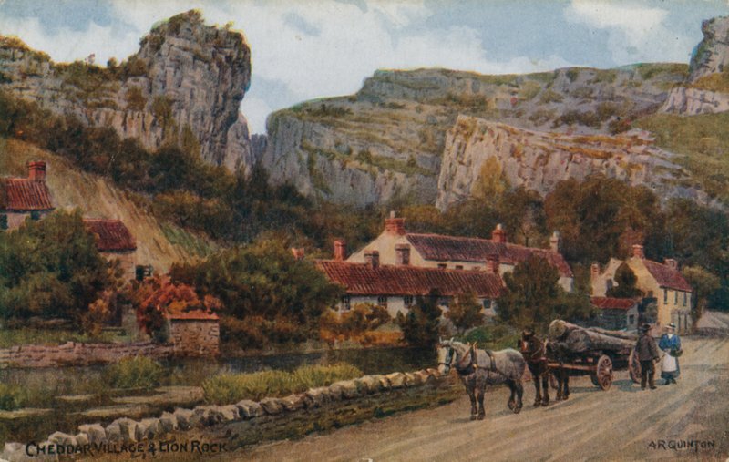 Cheddar Village ja Lion Rock tekijältä Alfred Robert Quinton