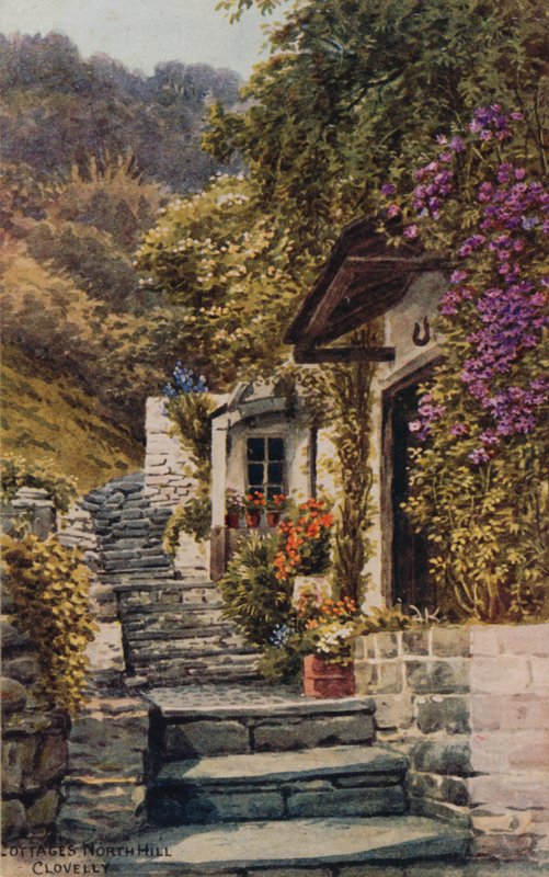 Mökit, North Hill, Clovelly tekijältä Alfred Robert Quinton