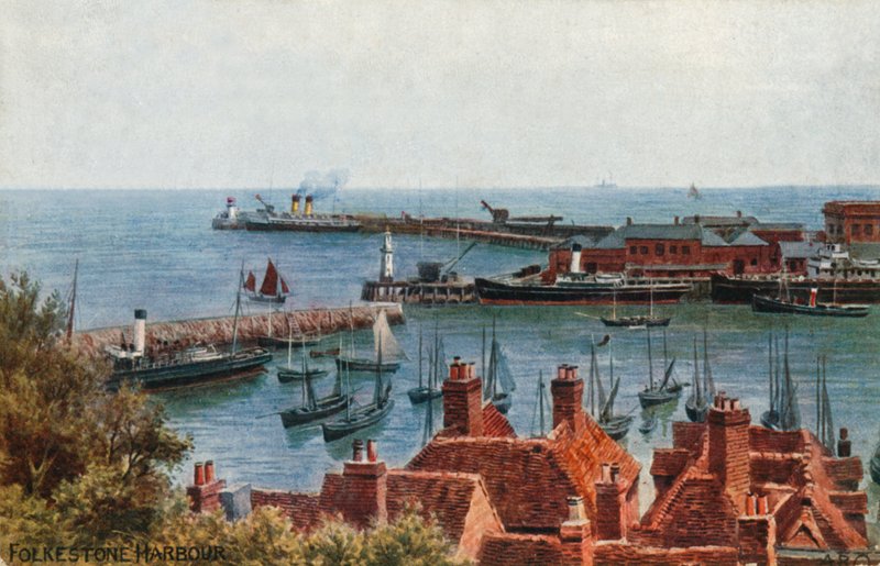 Folkestonen satama tekijältä Alfred Robert Quinton