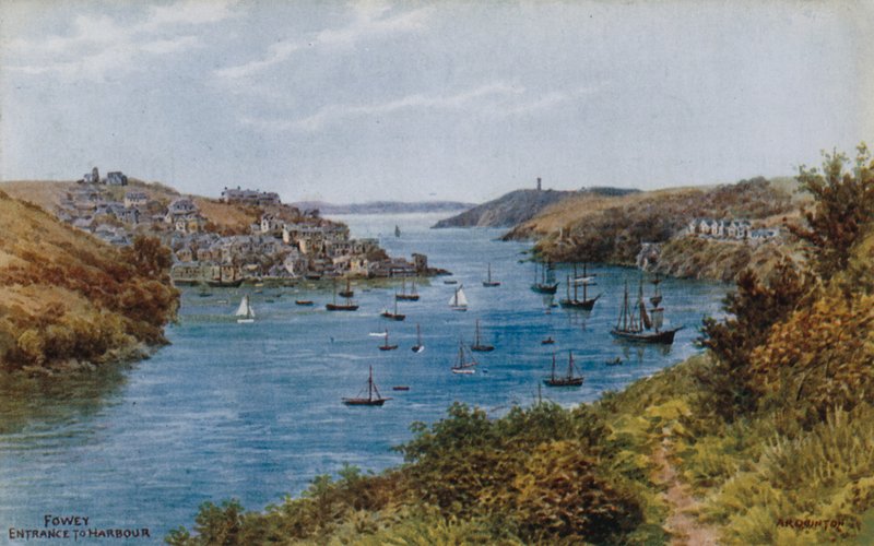 Fowey, sisäänkäynti satamaan tekijältä Alfred Robert Quinton
