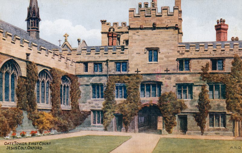 Gate Tower, First Court, Jesus Col, Oxford tekijältä Alfred Robert Quinton