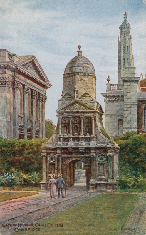 Gate of Honour, Caius College, Cambridge (väri litho) tekijältä Alfred Robert Quinton