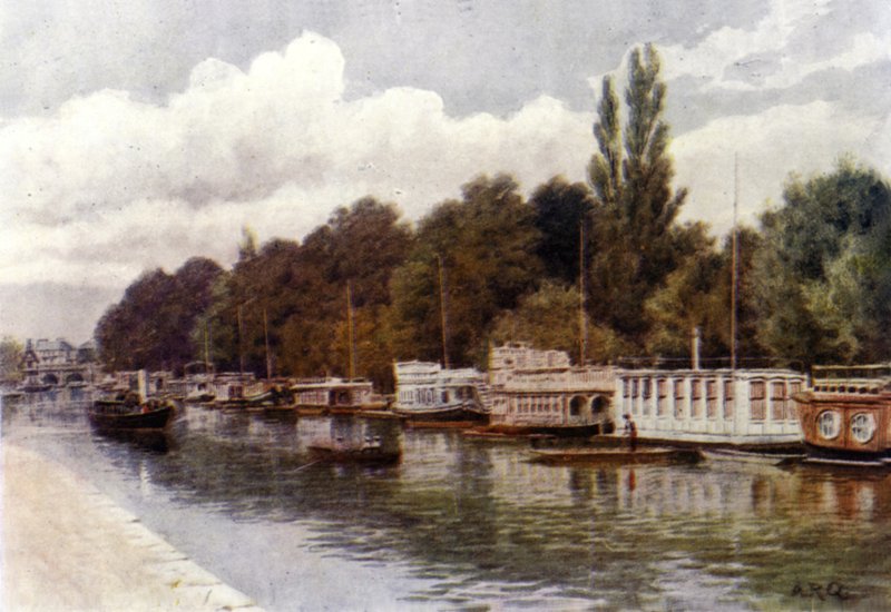 House Boats at Folly Bridge, Oxford tekijältä Alfred Robert Quinton