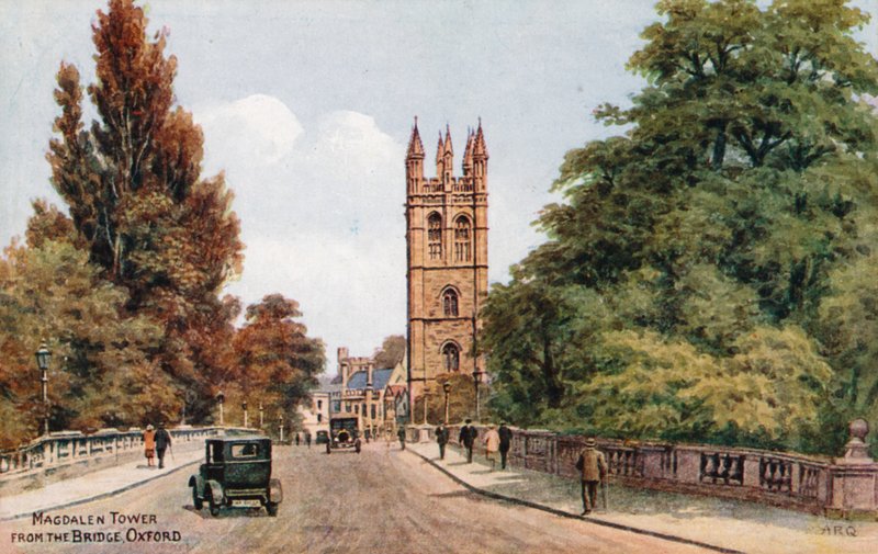 Magdalen Tower, Bridgeltä, Oxford tekijältä Alfred Robert Quinton