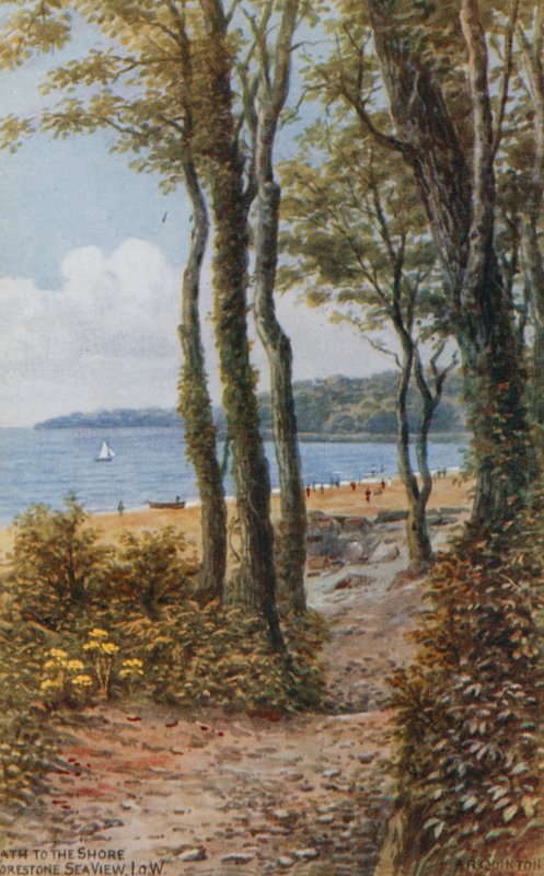 Polku rantaan, merinäköala, Isle of Wight tekijältä Alfred Robert Quinton