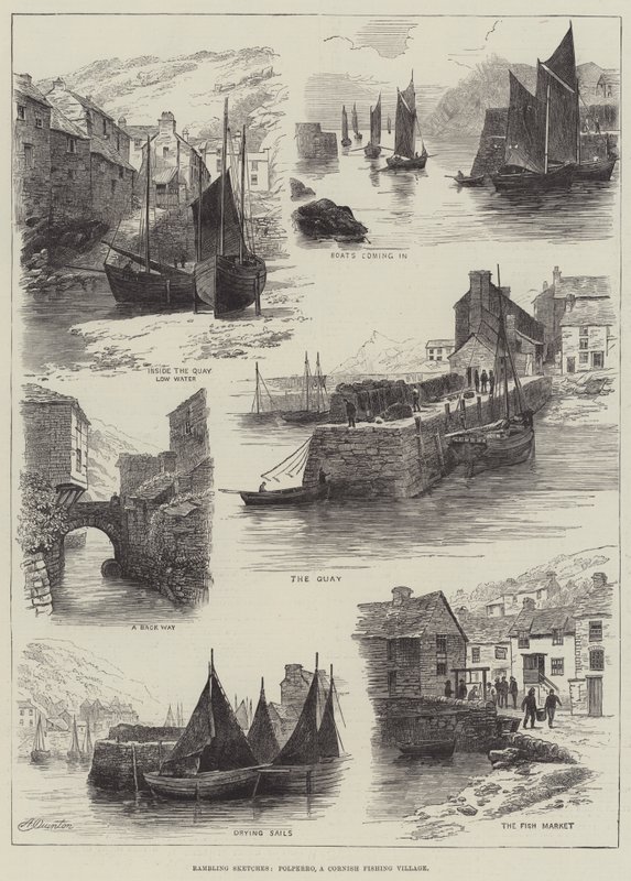 Rambling Sketches, Polperro, Cornish Fishing Village tekijältä Alfred Robert Quinton