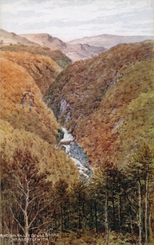 Rheidol Valley, Paholaisen silta, Nr. Aberystwyth tekijältä Alfred Robert Quinton