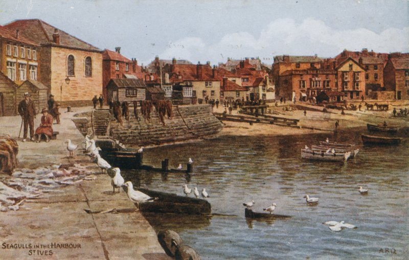 Lokit satamassa, St Ives tekijältä Alfred Robert Quinton