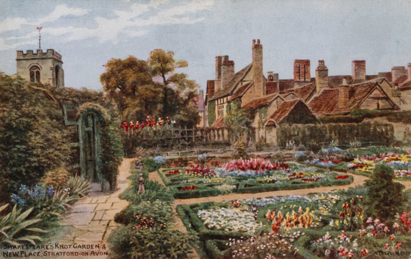 Shakespearen solmupuutarha, New Place, Stratford-on-Avon tekijältä Alfred Robert Quinton