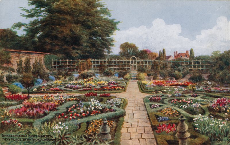 Shakespearen solmupuutarha, New Place, Stratford-on-Avon tekijältä Alfred Robert Quinton