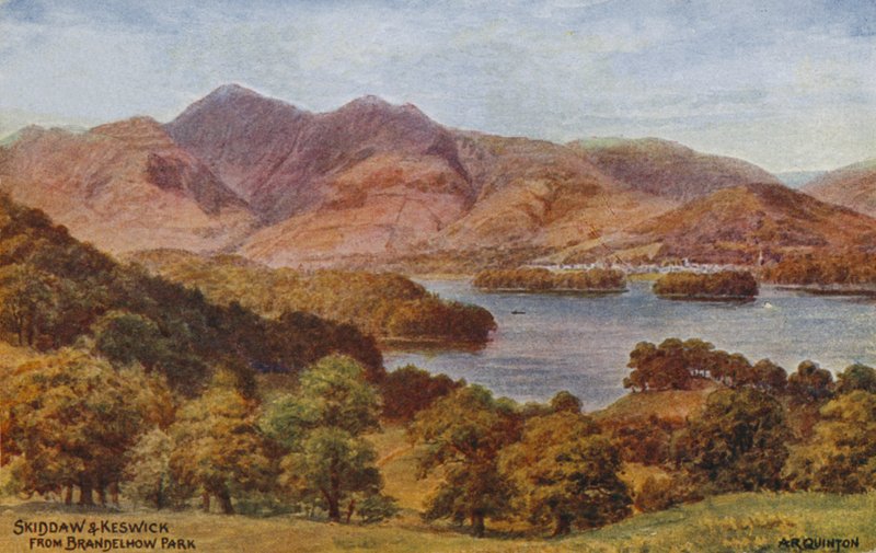 Skiddaw ja Keswick Brandelhow-puistosta, Lake District (järvialue) tekijältä Alfred Robert Quinton