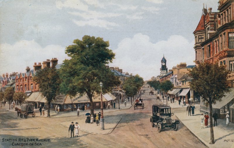 Station Rd und Pier Avenue, Clacton-on-Sea tekijältä Alfred Robert Quinton