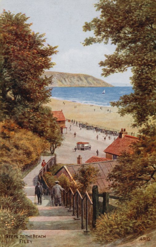 Portaat rannalle, Filey tekijältä Alfred Robert Quinton