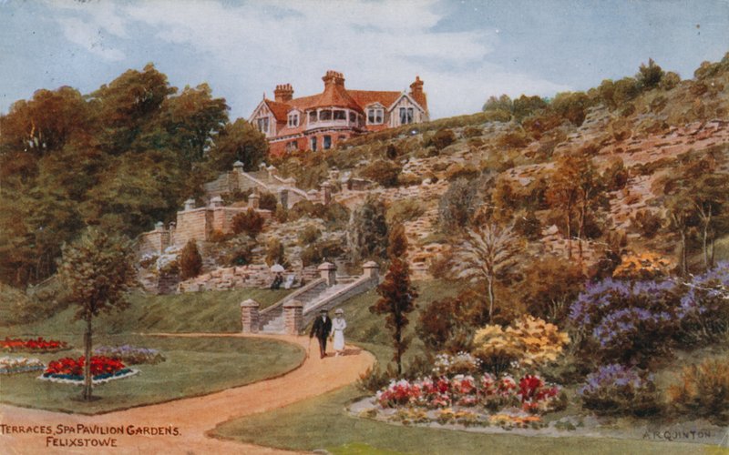 Terassit, Spa Pavilion Gardens, Felixstowe tekijältä Alfred Robert Quinton