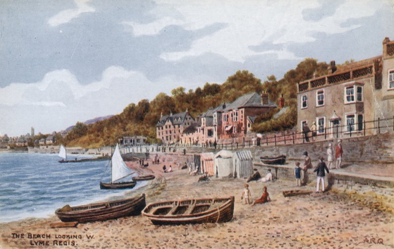 Ranta näyttää W, Lyme Regis tekijältä Alfred Robert Quinton