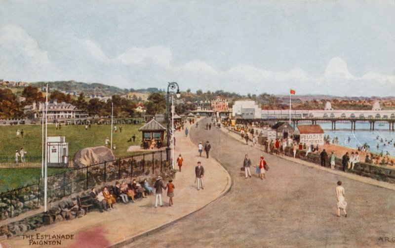 Esplanade, Paignton (väri litho) tekijältä Alfred Robert Quinton