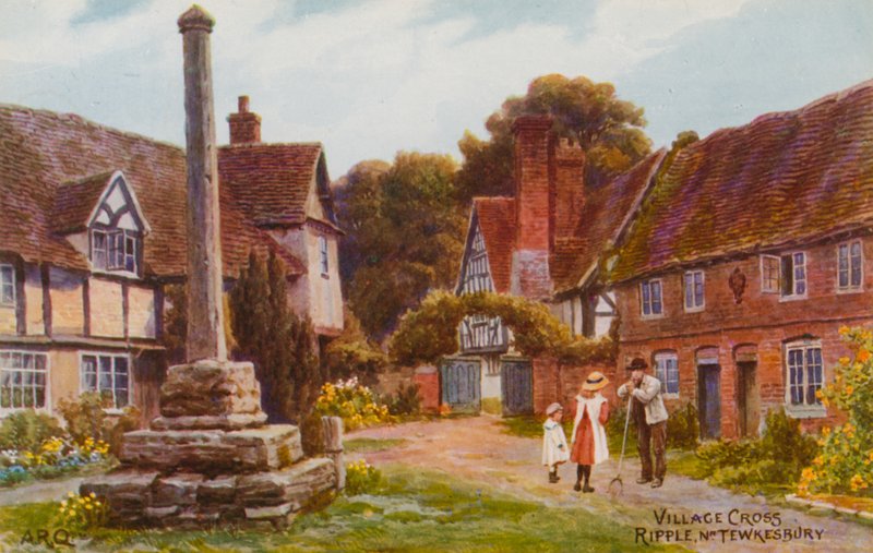 Village Cross, Ripple lähellä Tewkesburya tekijältä Alfred Robert Quinton