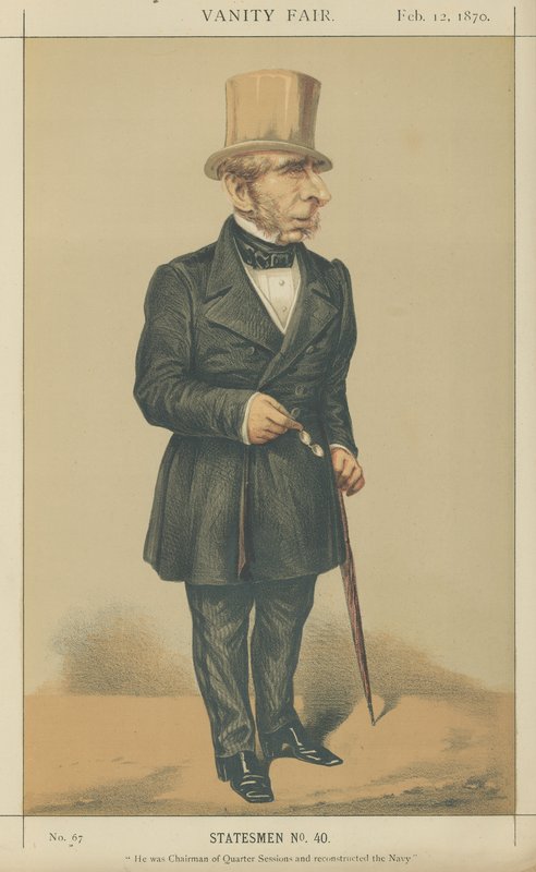 herra John Somerset Pakington (väri litho) tekijältä Alfred Thompson