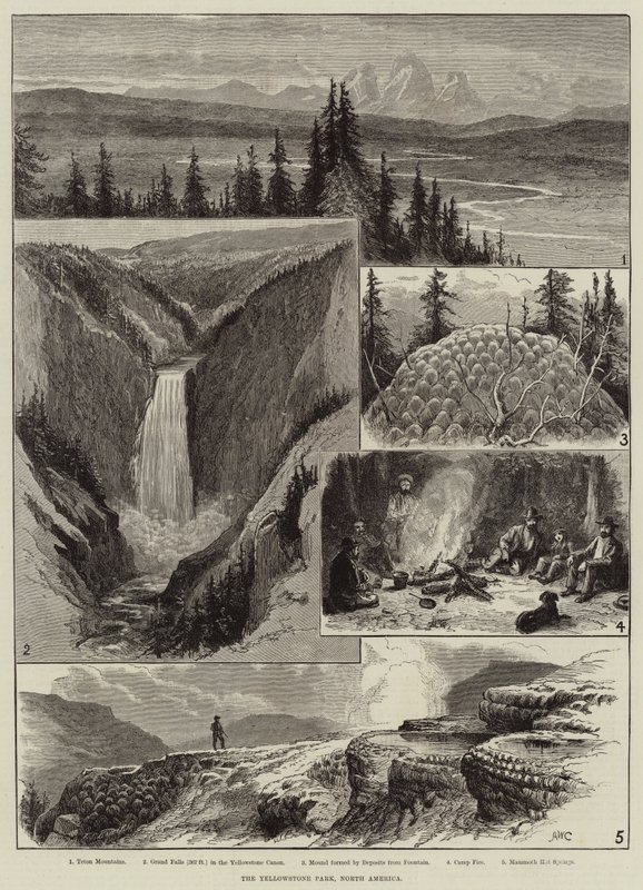 Yellowstone Park, Pohjois-Amerikka tekijältä Alfred W. Cooper
