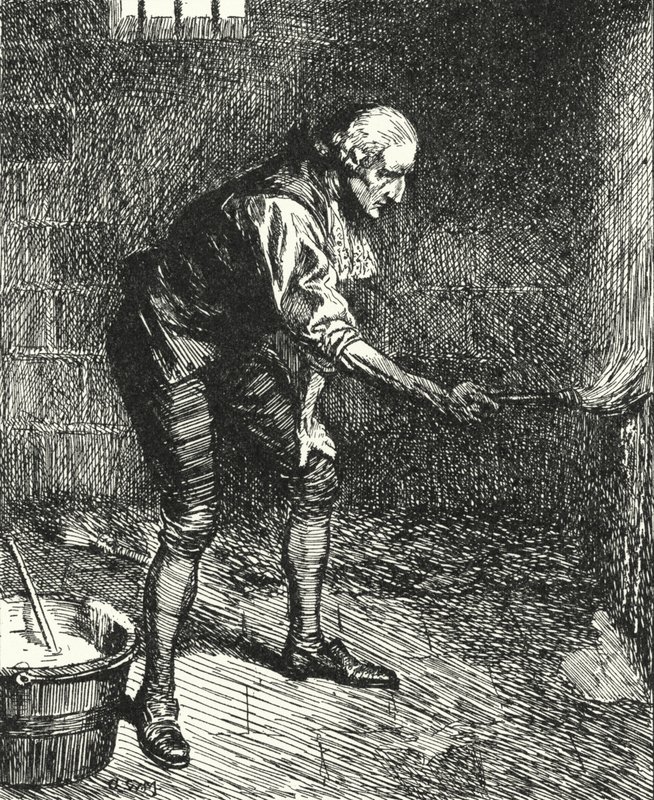 Englantilainen vankilan uudistaja John Howard siivosi vankilasellinsa seiniä ollessaan karanteenissa Venetsiassa tekijältä Alfred Wallis Mills