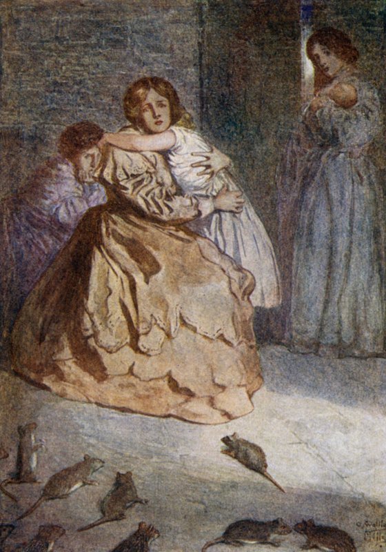 Rottien rutto Lucknowin piirityksen aikana, Intian kapina, 1857 tekijältä Alfred Wallis Mills